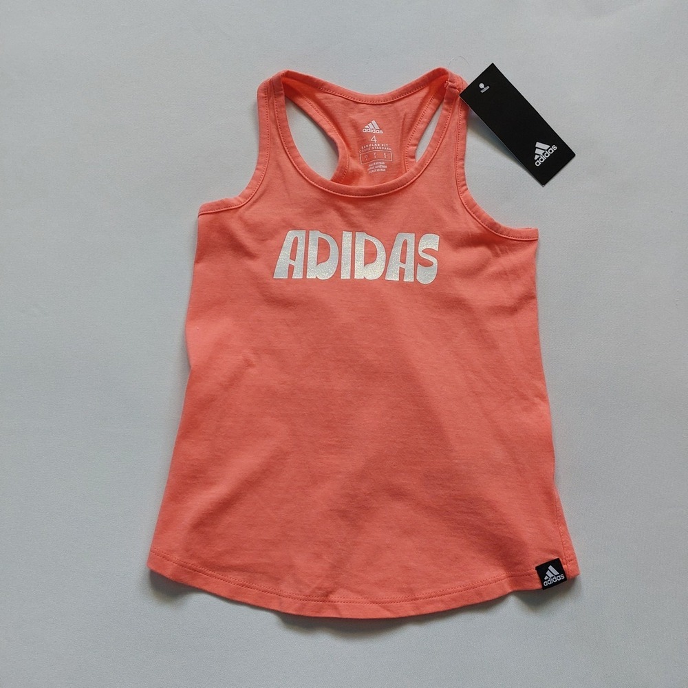 Adidas Women's Summer logo Running Tank Top Vest Gim Gender Girls Size 4